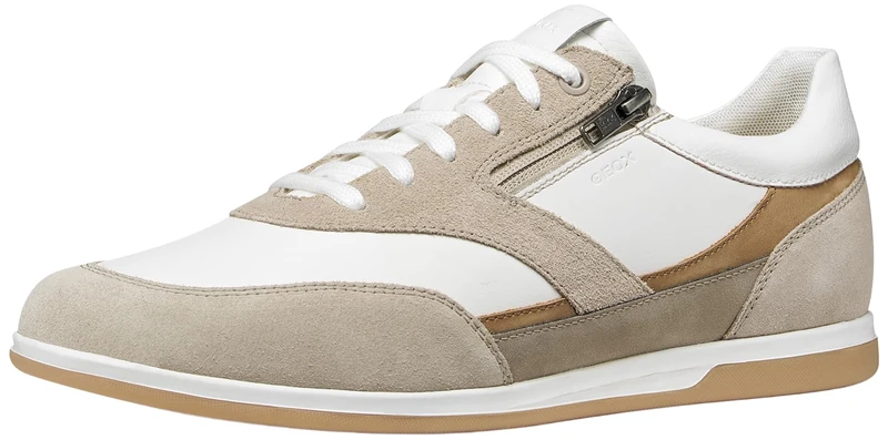 Geox Men's U Renan A Trainers, Sand/White, 43 EU