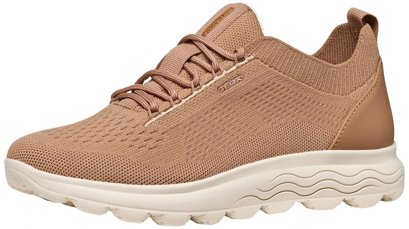 Geox Women D Spherica A Sneaker, Beige, 7 UK