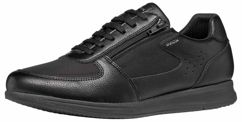 Geox Men U Avery A Sneaker, Black, 11 UK
