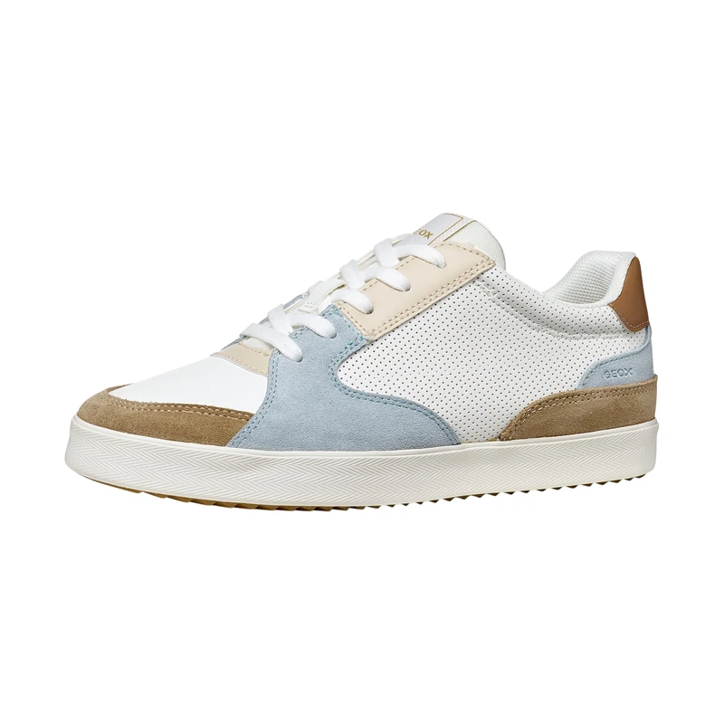 Geox Women D Blomiee C Sneaker, White Crystal, 5 UK