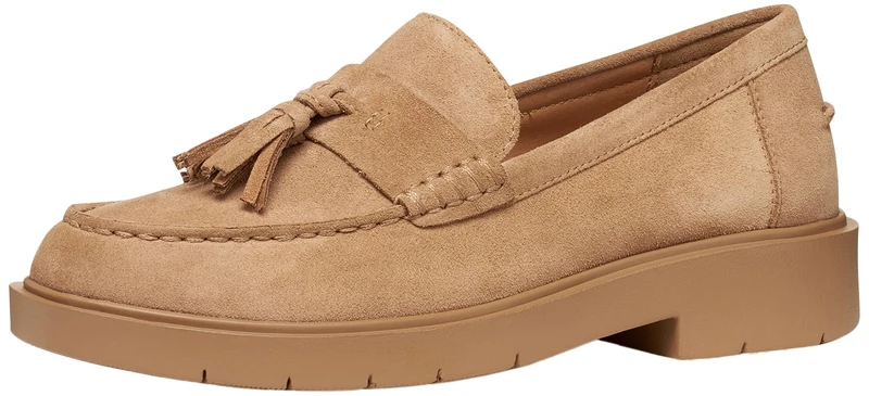 Geox Women's D SPHERICA EC1 B A Loafer, Beige, 38.5 EU