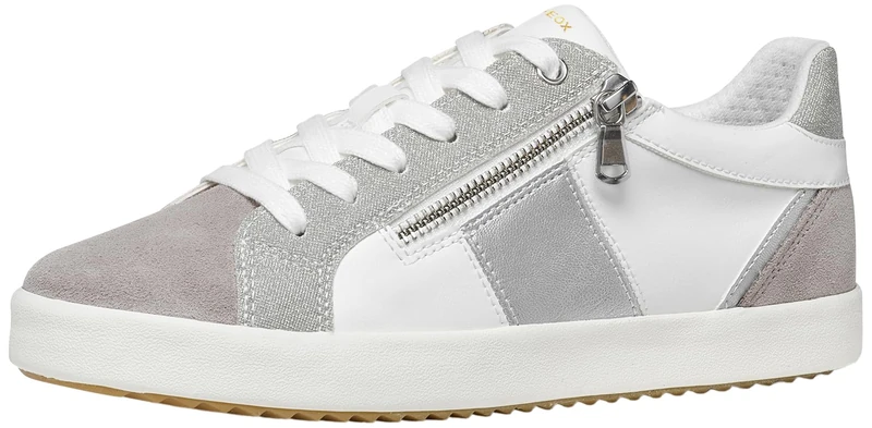 Geox Women's D BLOMIEE E Trainers, White/Skirt, 39 EU