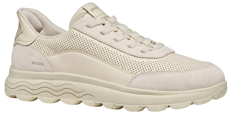 Geox Men's U Spherica Plus C Trainers, Papyrus, 41 EU