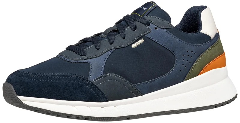 Geox Men's U Brandon B Trainers, DK Avio/Navy, 44 EU