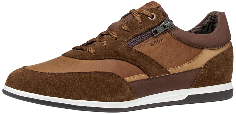 Geox Men's U Renan A Trainers, Cognac/Caramel, 46 EU