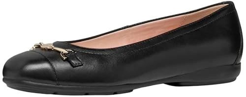 Geox Women D Annytah A Ballet Flat, Black, 8 UK