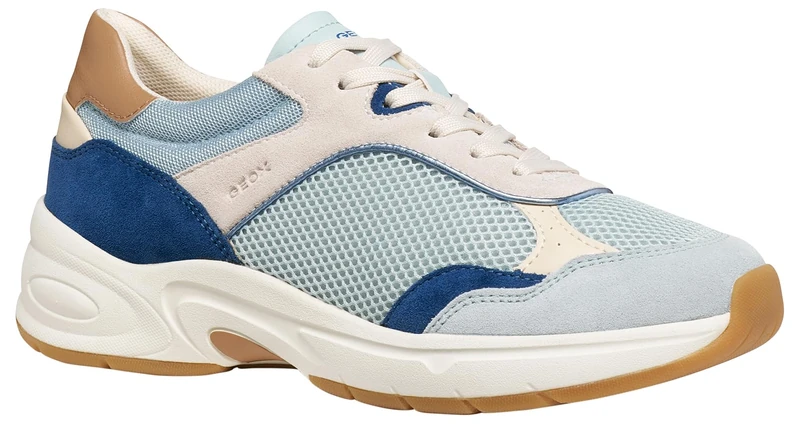 Geox Women D Zarvia A Sneaker, Crystal, 4 UK