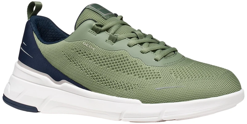 Geox Men's U Vittour B Trainers, Olive/Navy, 40 EU