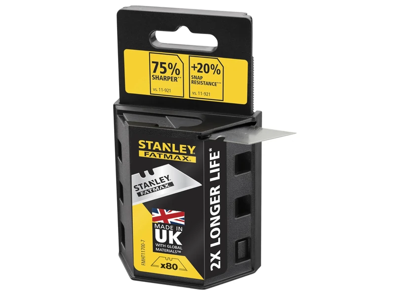Stanley FatMax® Heavy-Duty Blades (Dispenser of 100), 20% Stronger, 75% sharper