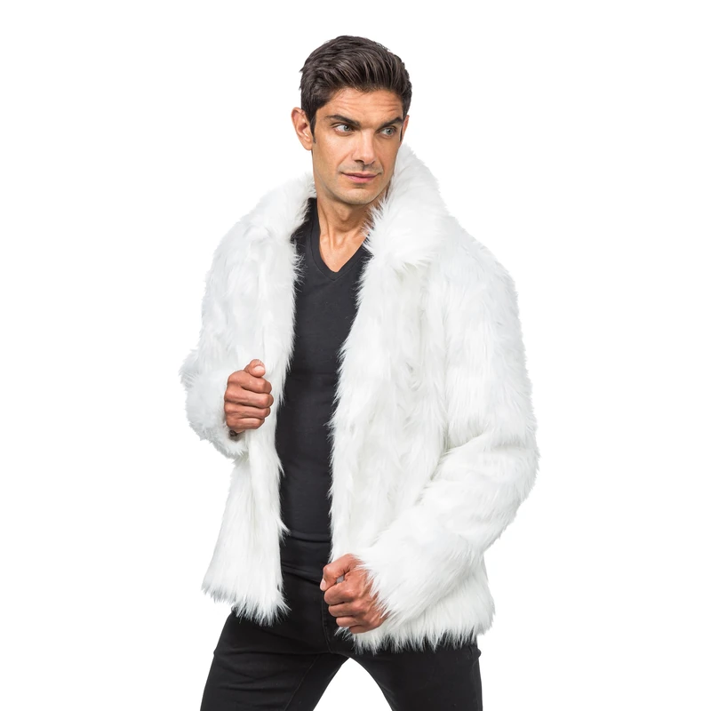 Chaks - Adult Fur Coat Short Fur Jacket Faux Fur Carnival Festival Party Fashion