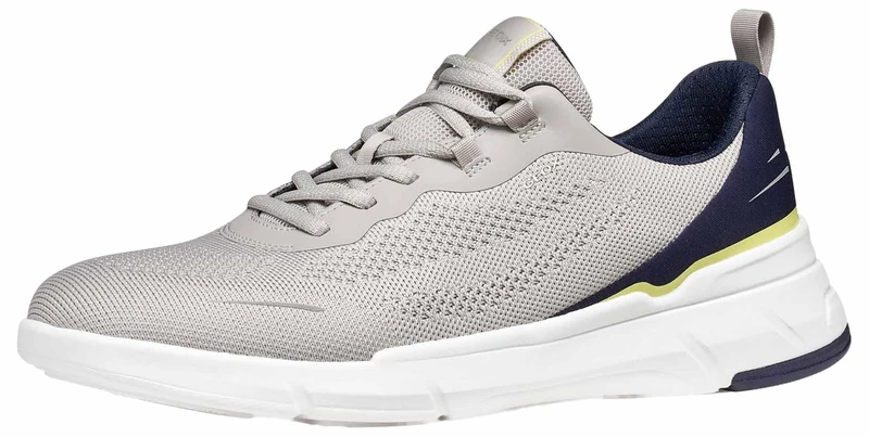 Geox Men's U Vittour B Trainers, LT Grey/Navy, 44 EU