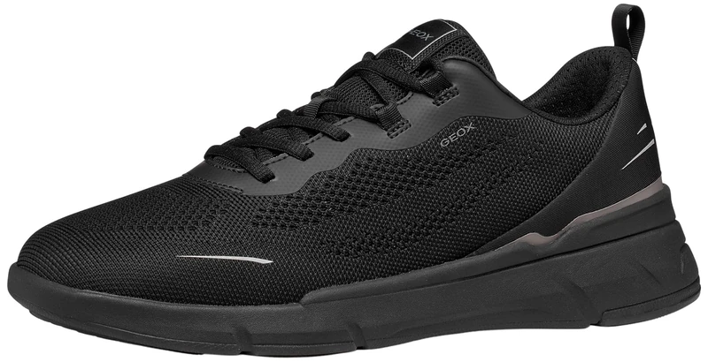 Geox Men's U Vittour B Trainers, Black, 45 EU