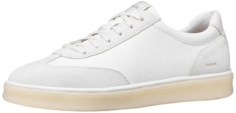 Geox Men's U SPHERICA ACTIF X 4 Trainers, White/Off White, 44 EU