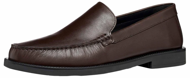 Geox Men's U Recanati A Moccasin, Coffee, 39 EU