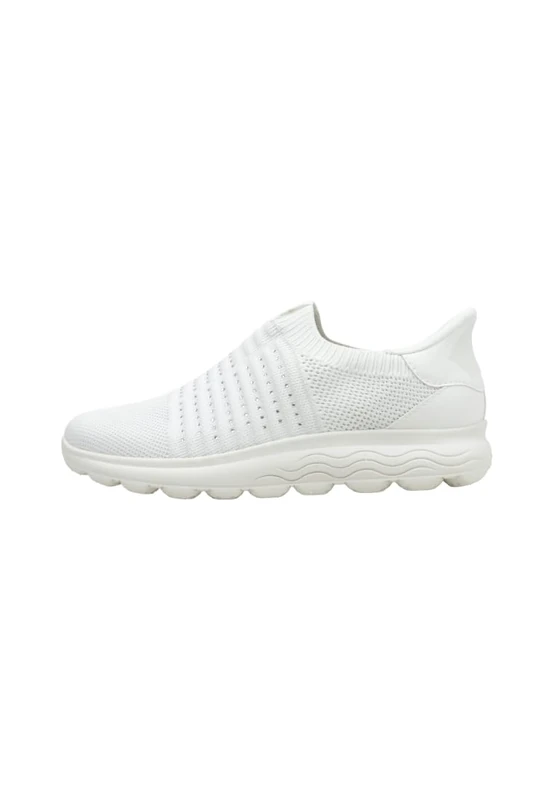 Geox Women's D SPHERICA Plus C Trainers, White, 41 EU