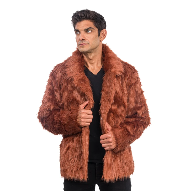 Chaks - Adult Fur Coat Short Fur Jacket Faux Fur Carnival Festival Party Fashion - Image 1