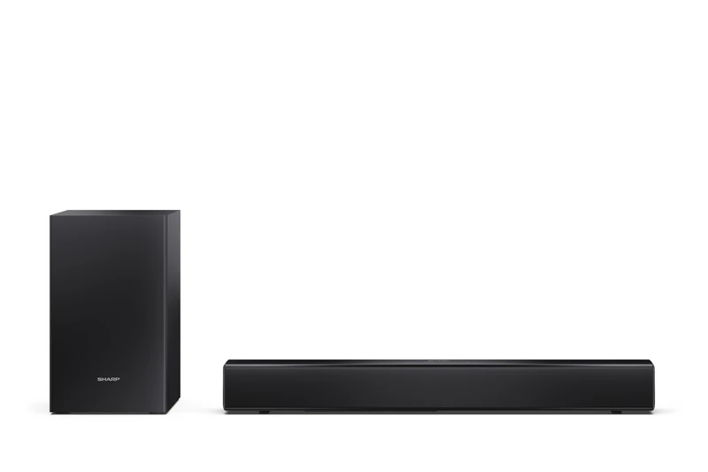 Sharp HT-SBW121 2.1 Soundbar for TV with Wireless Subwoofer 240W Bluetooth 5.3 HDMI ARC Roku TV Ready USB Optical AUX EU Plug Only