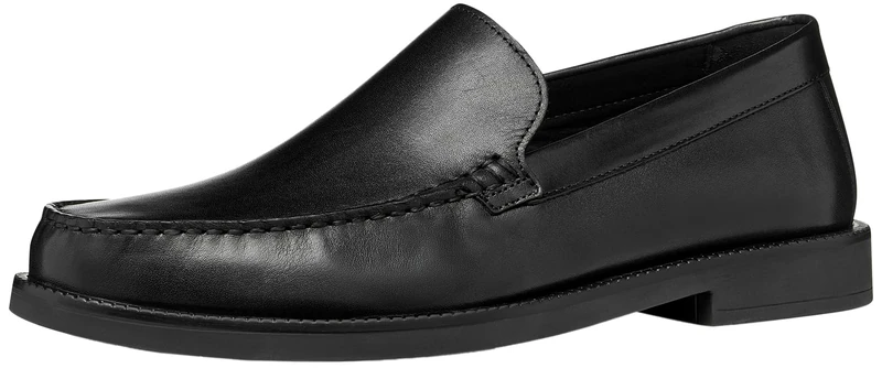 Geox Men's U Recanati A Moccasin, Black, 43 EU