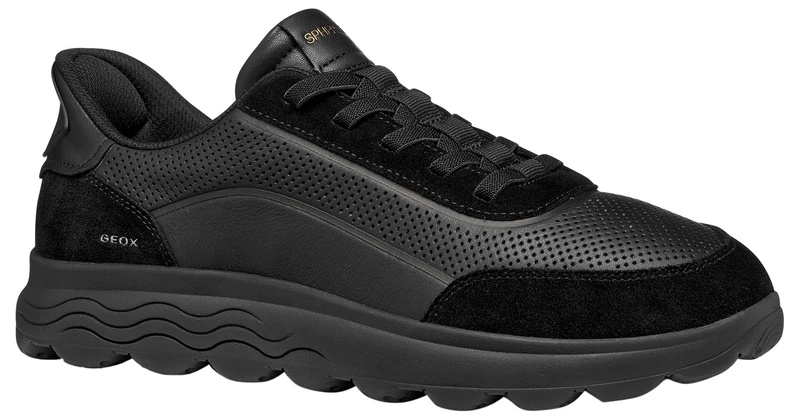 Geox Men's U Spherica Plus C Trainers, Black, 44 EU