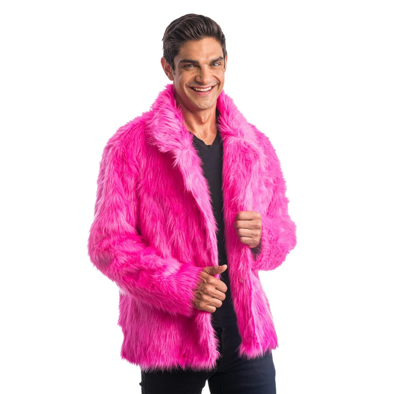 Chaks - Adult Fur Coat Short Fur Jacket Faux Fur Carnival Festival Party Fashion