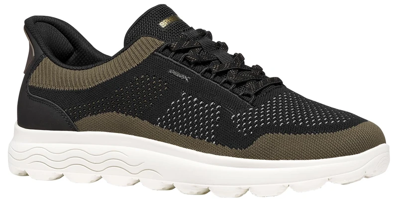 Geox Men's U Spherica Plus E Trainers, Black/Military, 39 EU