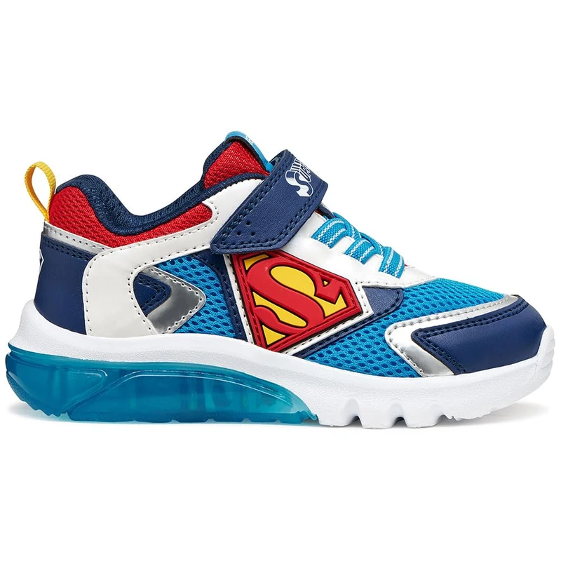Geox J Ciberdron Boy B Sneaker, LT Blue Red, 2.5 UK