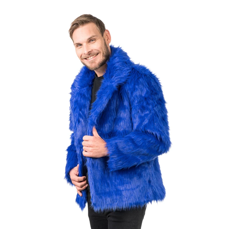 Chaks - Adult Fur Coat Short Fur Jacket Faux Fur Carnival Festival Party Fashion