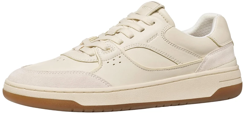 Geox Men's U SEDRAL Court B Trainers, Papyrus/LT Sand, 45 EU