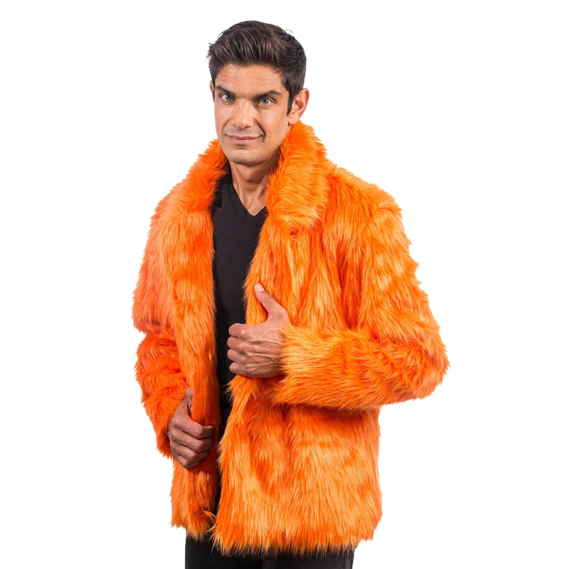 Chaks - Adult Fur Coat Short Fur Jacket Faux Fur Carnival Festival Party Fashion