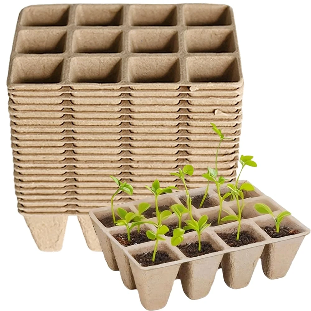 Armo Gardening Seed Starting Trays, 240 Cells, Biodegradable Plant Pots, 20 Pack