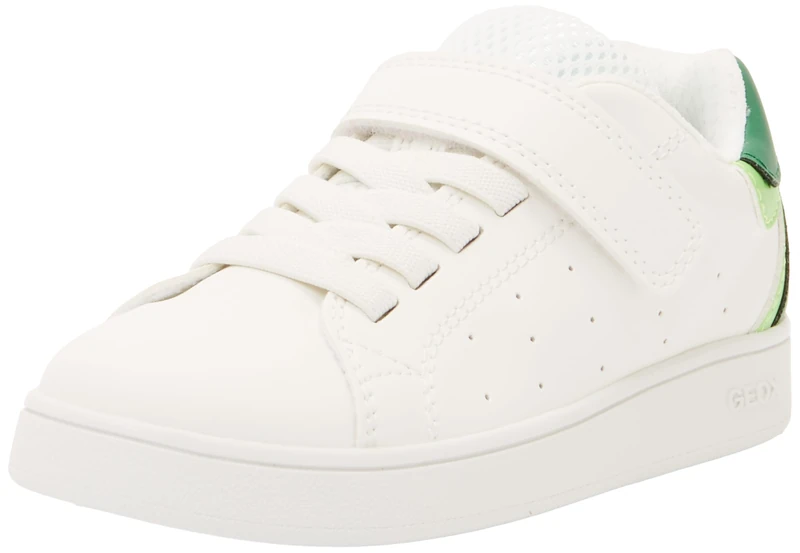 Geox J Eclyper Boy A Trainers, White/Green, 39 EU