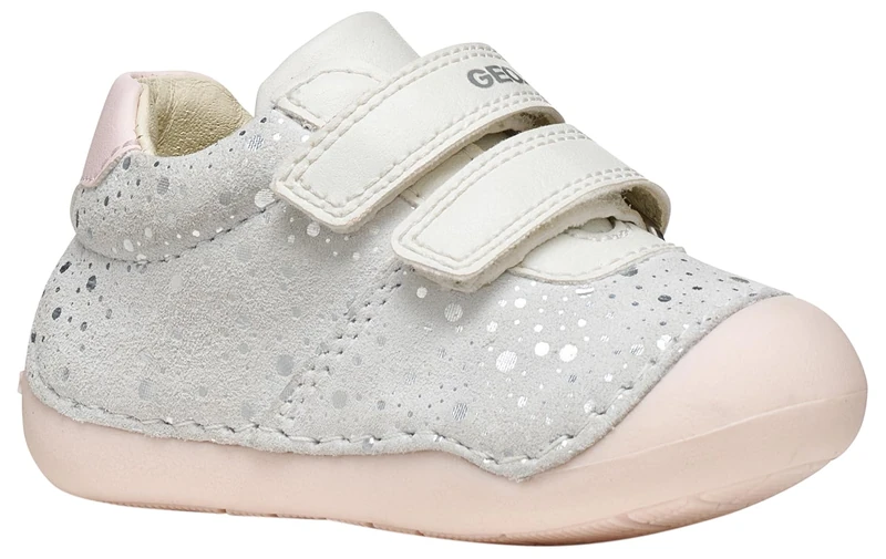 Geox Baby Girls' B TUTIM B Trainers, White/LT Pink, 20 EU
