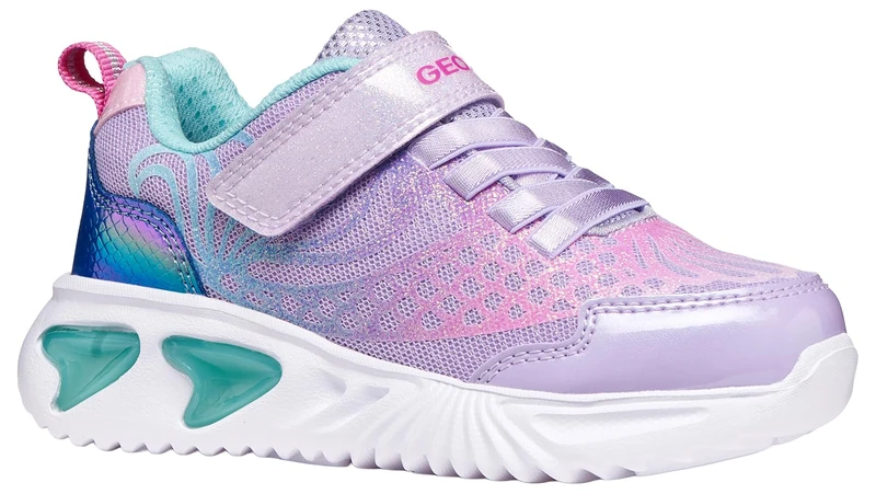 Geox J Assister Girl A Trainers, Lilac/Watersea, 30 EU