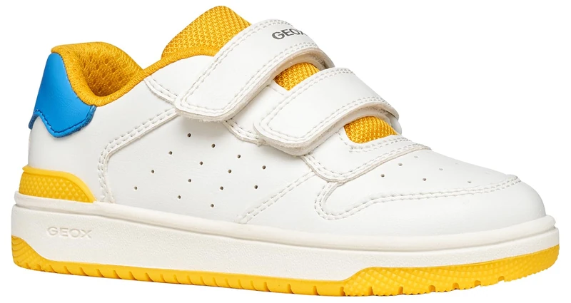 Geox J Washiba Boy A Sneaker, White Lt Blue, 2.5 UK