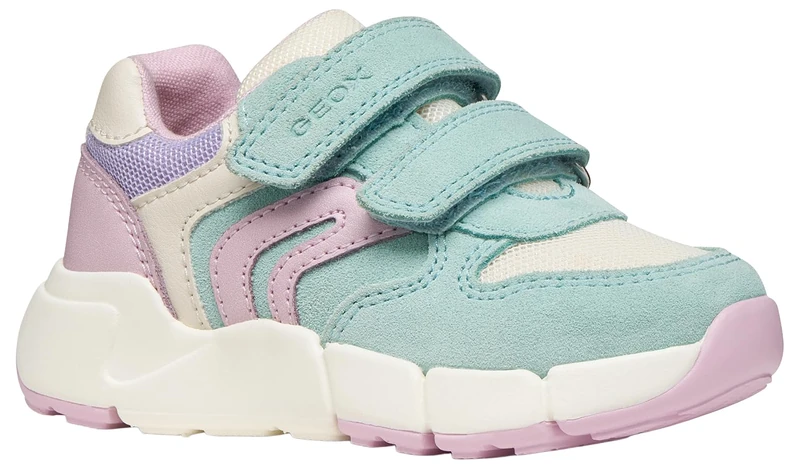 Geox Boy's B Flexyper Mini Girl Sneaker, Watersea Pink, 9 UK Child