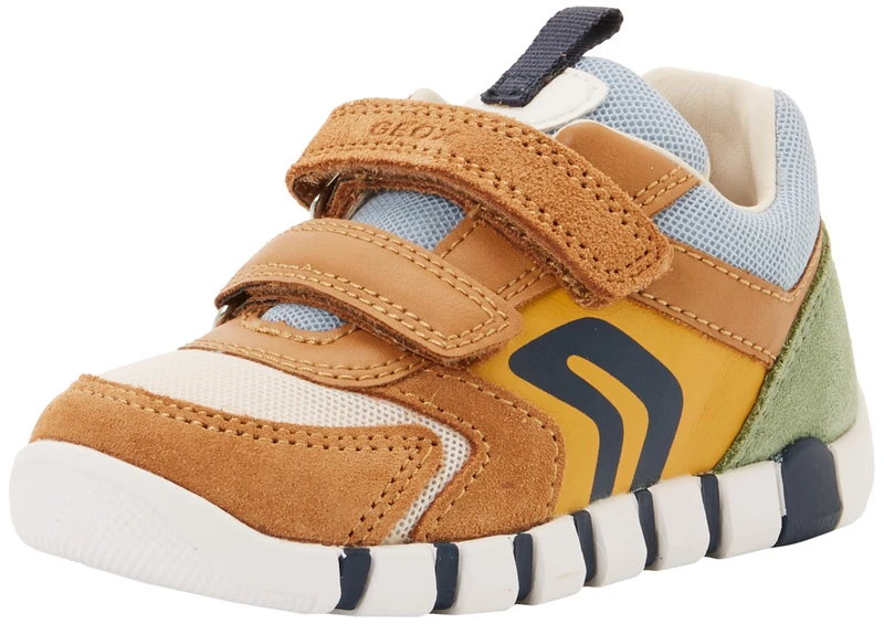 Geox Baby Boys' B IUPIDOO Boy D Trainers, Caramel/Ochre, 18 EU