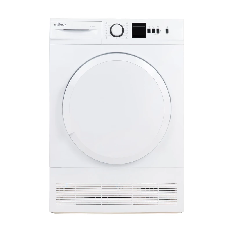 Willow WCD8W 8kg Freestanding Condenser Dryer with 15 Programmes, 3 Button Functions, LED Display