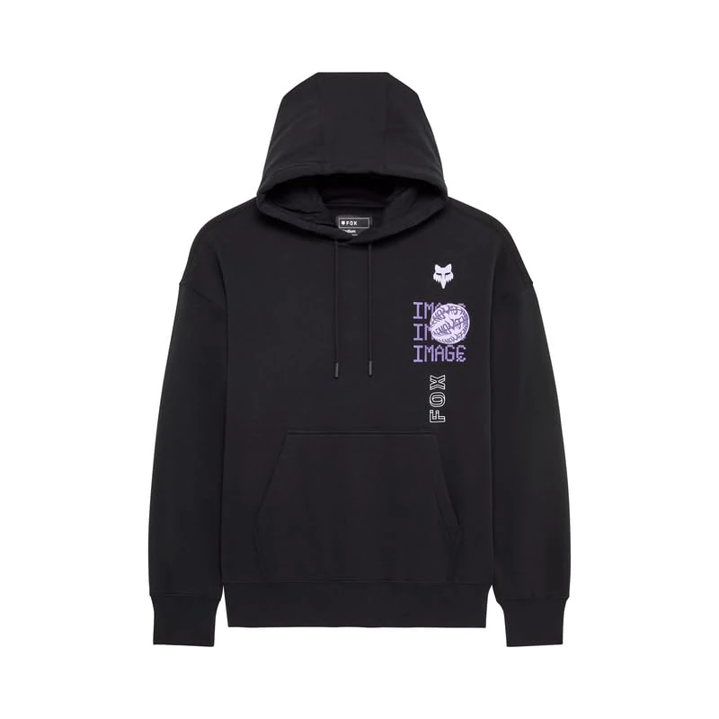 Hoodie Fox Image Phantom Oversized Fleece Po Black S