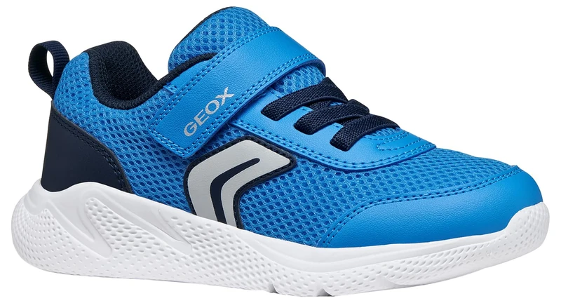 Geox J Sprintye Boy A Trainers, LT Blue/Navy, 35 EU / 2.5 UK