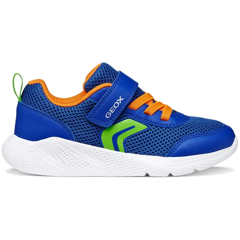 Geox J Sprintye Boy A Trainers, Royal/Orange, 37 EU / 4 UK