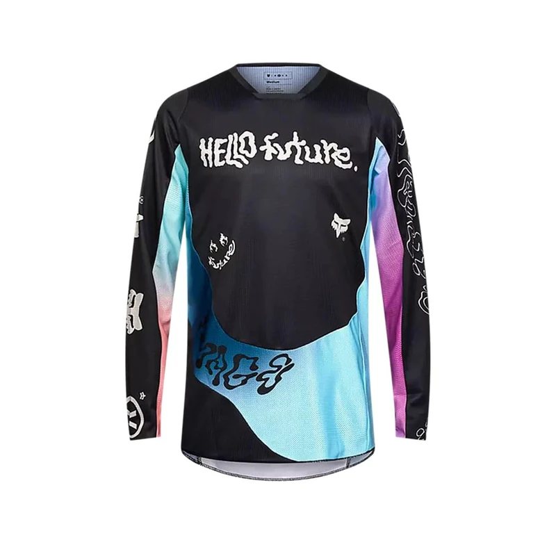 Fox Racing Blüff Fox 180 Hello Future Black XL Jersey, Black, Men