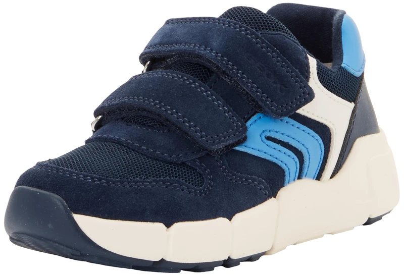 Geox B FLEXYPER MINI Boy Trainers, Navy/Azure, 25 EU