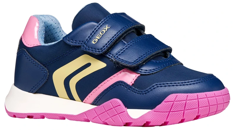 Geox J Rann-e Girl A Sneaker, Dk Royal Pink, 11.5 UK Child
