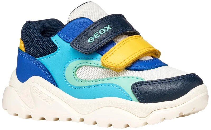 Geox B CIUFCIUF Boy A Trainers, White/Navy, 27 EU
