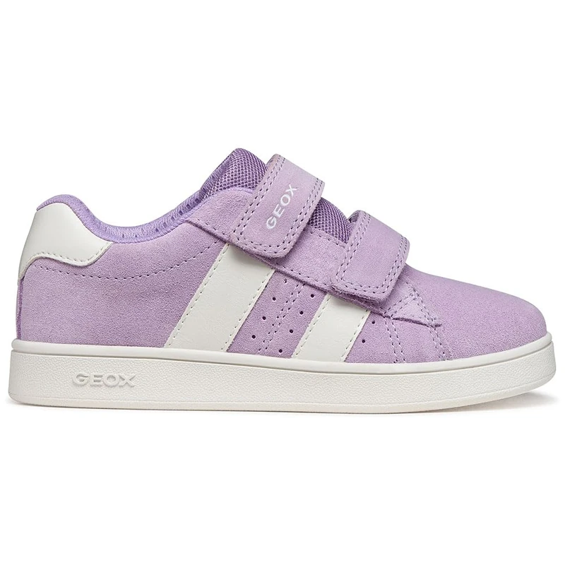 Geox J Eclyper Girl A Sneaker, Lavender White, 11.5 UK Child