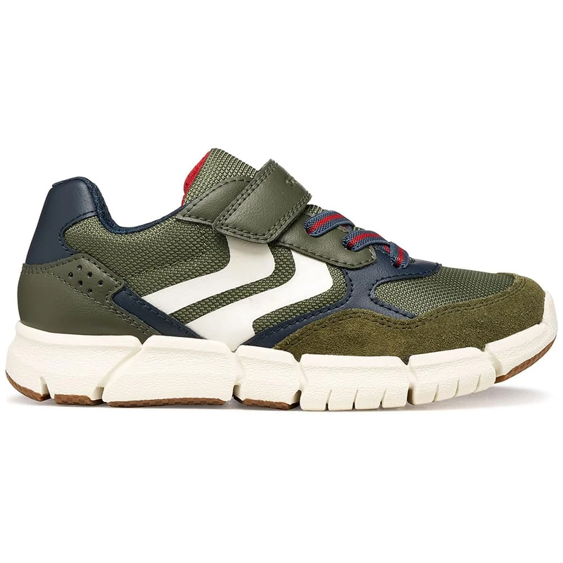 Geox J FLEXYPER Boy B Trainers, Military/Navy, 39 EU