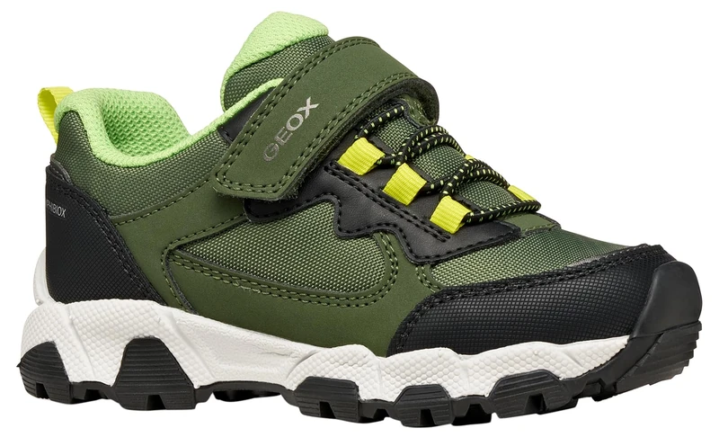 Geox J MAGNETAR Boy B ABX Trainers, Military/Green, 36 EU