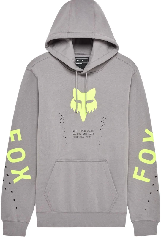 Hoodie Fox Shield Fleece PO Steel Grey XL - Image 1