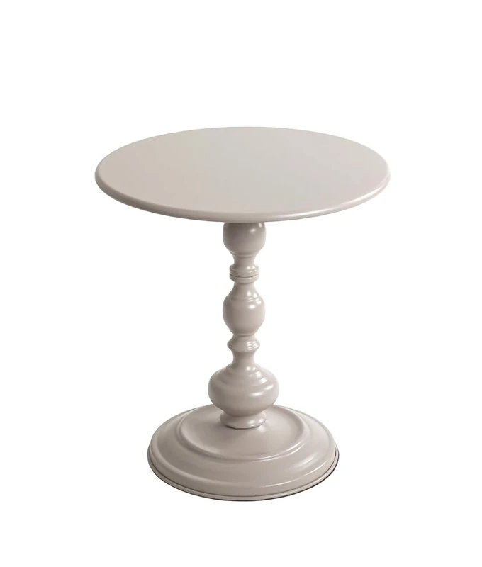HAKU Möbel Side table, Grey (Cachemire), metal - Size: H 46 x Ø 42 cm cm, Style: Retro