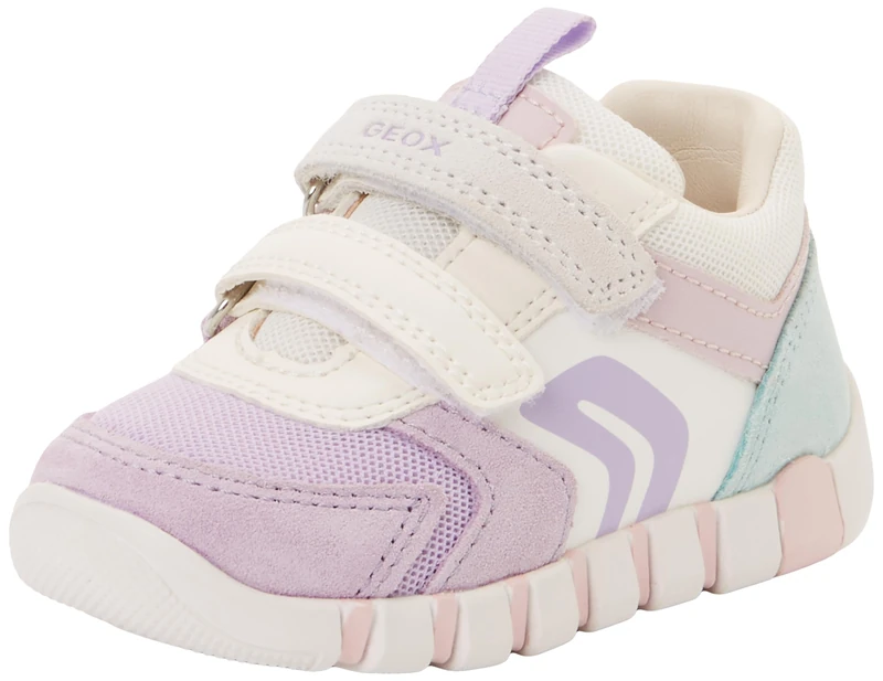 Geox Baby B Iupidoo Girl C Sneaker, Lavender White, 2.5 UK Child